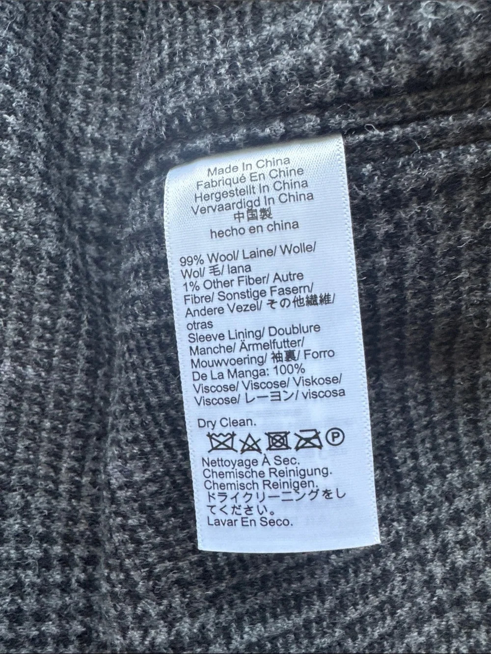 J. Crew Crosby Double Breasted Wool Blazer Gray Italian Cloth Men’s 40R NWT